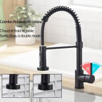 Grifo de Cocina giratorio de 360 ° con una sola Manija y rociador plegable de Arco Alto - details 2
