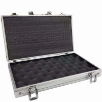 Caja De Herramientas Portátil De Aluminio 30x17x8cm Estuche De Seguridad Para Exteriores Caja De Instrumentos Con Esponja Almacenamiento De Hardware - details 1