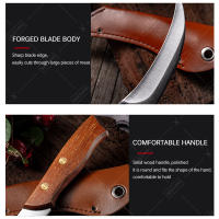 Cuchillo Profesional De Cocina WXCOO De Acero Inoxidable Para Carne Y Pescado Cuchillo De Apariencia Forjada Herramienta BBQ Multifuncional Para Desechar Grasa Y Cebolla - details 2