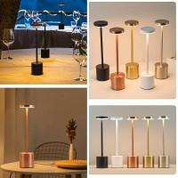Lámpara De Mesa Moderna LED Recargable Táctil Con 3 Colores Para Decoración De Habitación Restaurante Bar Lámpara Atmosférica - details 2