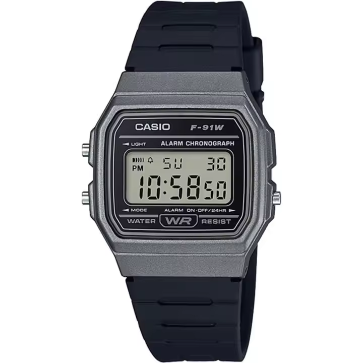Reloj De Pulsera Casio F-91WM-1BDF Digital Para Unisex Color Negro Correa Resina - 1
