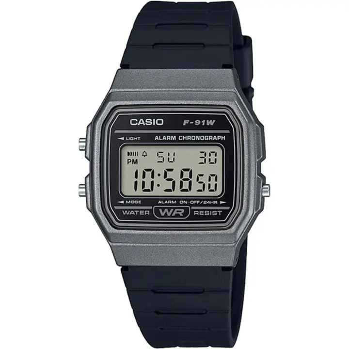 Reloj De Pulsera Casio F-91WM-1BDF Digital Para Unisex Color Negro Correa Resina - 1