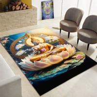 Carpetas De Buddha Impresión Tapete De Oración Templo Para Dormitorio Sala De Estar Entrada Antideslizante Yoga Gimnasio Sala De Estar Rugs Modernos De Poliéster 100% - details 3