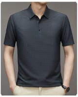 Camiseta De Verano De Seda Helada Con Manga Corta Absorbente De Sudor Color Sólido Top Ligero Con Cuello Redondo Gran Tamaño - details 9