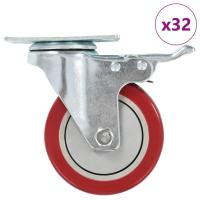 vidaXL Ruedas Giratorias con Frenos Dobles con Diámetro 100mm Materiales Cantidad 4 unidades,  8 unidades,  12 unidades y mas - details 3