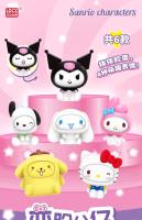 Muñeca De Acción Sanrio Kawaii HelloKitty Kuromi Cinnamoroll My Melody Figura De Anime Para Niños Regalos De Tys Cambio De Cara - details 0