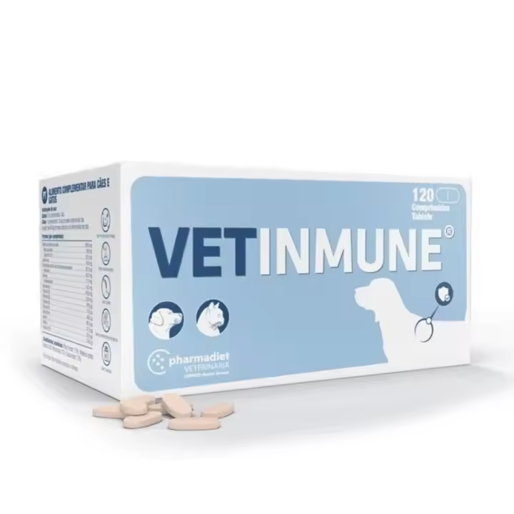 VETINMUNE 120 COMPRIMIDOS ALIMENTO COMPLEMENTARIO PARA PERROS Y GATOS - 1