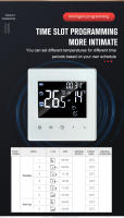 SOMY Termostato de pared para caldera de gas, control de temperatura inteligente, programable, 3A, negro - details 4