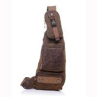 Mochila Hombro Para Hombre Bolsa De Pecho Cruzada Militar Táctica De Lona Bolsa Mensajero Estilo De Viaje Senderismo - details 4