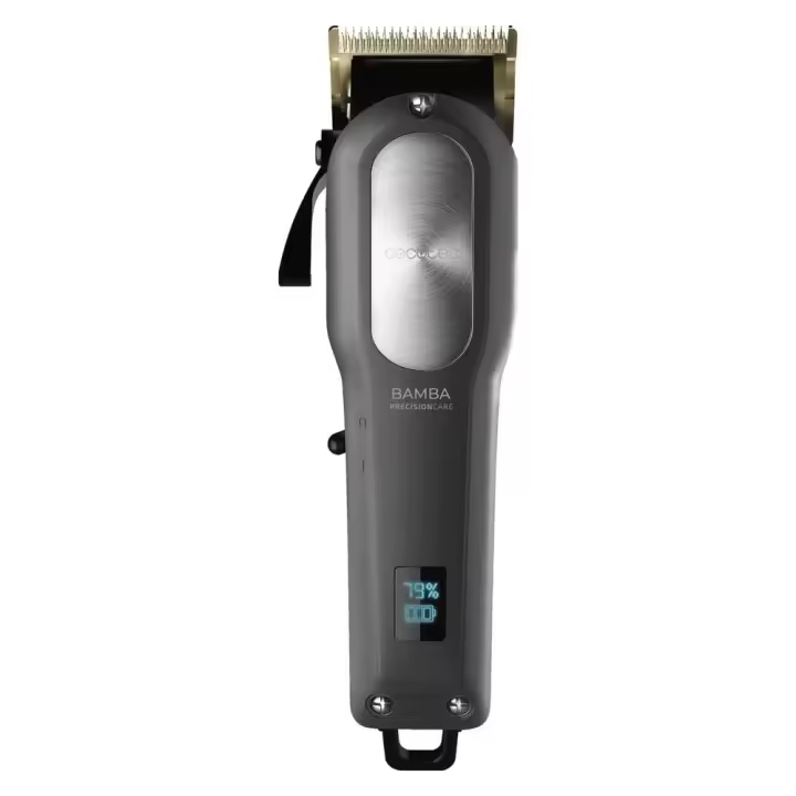 Cortapelos de titanio Bamba PrecisionCare Pro Clipper con batería de litio - Autonomía de 2 horas, cuchillas de acero inoxidable, 8 peines - Uso con y sin cable - 1
