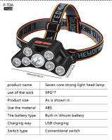 Linterna Frontal LED Recargable USB Super Brillante Con 5 Modos De Trabajo Impermeable Para Pesca De Noche Y Senderismo - details 8