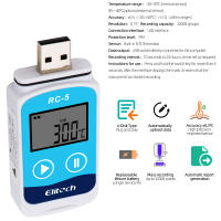 Logger De Temperatura RC-5 USB Datalogger Recorder Para Cadena De Suministro Frigorífica Laboratorios Y Transporte Alimentos JUANJUAN Modelo RC-5+ - details 2