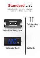 Voltímetro Digital Para Coche Y Motocicleta Rango De Medición 6-30V Forma Cuadrada Mini Monitor De Voltaje - details 6