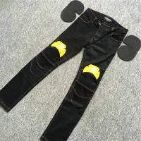 Clásicos Jeans De Motocicleta Negros Y Azules Con Protección De Rodilla Y Cadera Pantalones De Carreras Motocross Para Motorbike Ciclismo Protección Contra Choques - details 1