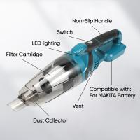 Aspiradora inalámbrica de mano eléctrica, aspiradora inalámbrica para el hogar y el coche, doble uso, portátil, limpieza de alta potencia para batería Makita de 18V - details 1