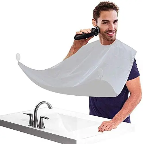 Delantal Negro para Afeitado Masculino - Ideal para Baños Limpios y Sin Esfuerzo - 1