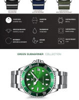 Reloj De Pulsera Mecánico De Lujo Para Hombre 2024 FNGEEN 9001 Con Esferigrafía De Titanio Luminoso Y Feos Automático Diamante Acero Inoxidable Resistente Al Agua - details 5