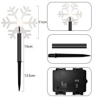 Luces Solares Para Jardín De Navidad Con Diseño De Copo De Nieve Instalación Por Montaje Luz De Palillo Exterior Lámpara De Vivero Decorativa Para Árbol De Navidad - details 9