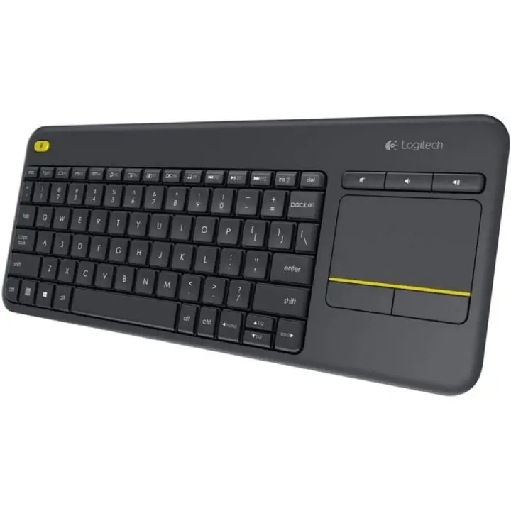 Logitech K400 Plus Teclado Inalámbrico Táctil para TV con Control Multimedia y Touchpad, Teclado QWERTY Español - Negro - 1