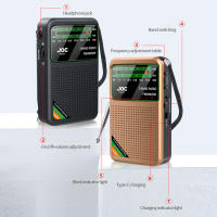 Radio Portátil Recargable Con Pantalla HD Y Altavoz Integrado FM AM SW Radio De Batería Tipo-C Para Ancianos - details 12
