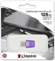 Kingston DataTraveler microDuo 3C Unidad Mini Pincho Pendrive Flash Memoria USB 64GB / 128GB / 256GB USBGen 3, USB 3.2 USB-C OTG, Type-C y Type-A, Morado - details 12