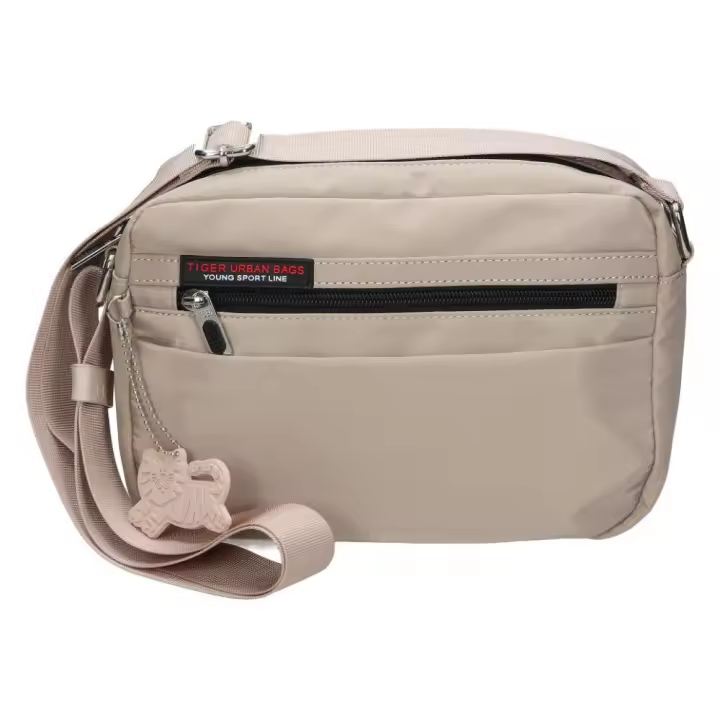 TIGER | Bolso Bandolera Tiger para Mujer – Bolso Mediano en Color Beige – Bandolera con Cremallera – Bolso Bandolera Ajustable – Estilo Casual – Varios Compartimentos – Espacioso – Modelo TC2013 - 1