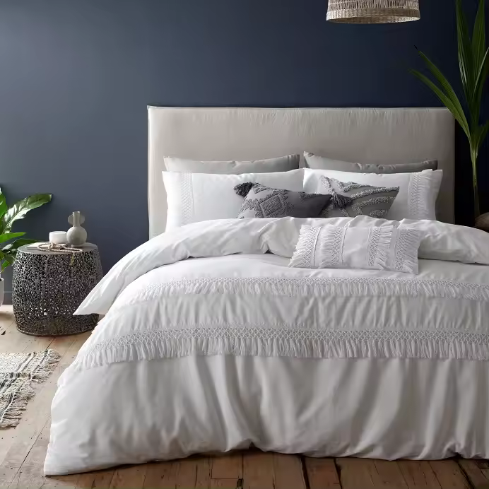 Dhestia Home Funda Nórdica Luxury Borlas Bordado 100% Algodón Izmir - 1