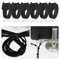 70 unids cable reutilizable 15cm de largo, negro ajustable gancho y bucle Alambres ordenado Correas para la gestión del cable, Organizador - details 3
