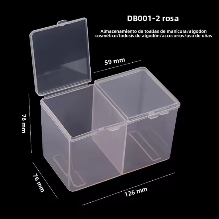 Caja De Almacenamiento Para Palitos De Cuidado Personal Transparente Plástico a Prueba De Polvo Para Maquillaje Y Cosméticos Organizador De Escritorio - 1