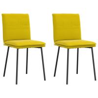 vidaXL Sillas de comedor 2 unidades terciopelo en color Gris claro/Verde oscuro/Negro y más | cómodas modernas ergonómicas para comedor cocina salón hogar - details 7