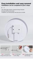 Luz De Techo LED Moderna Con Cristal Circular 18W 24W 36W 48W Para Sala De Estar Dormitorio Cocina Iluminación Interior AC85-265V - details 6