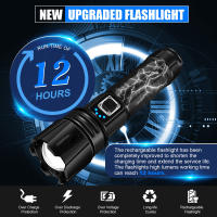 Linterna Led recargable de 950000 lúmenes XHP70.2, luz de Flash superbrillante, linternas de mano de alta potencia, IP67, resistente al agua - details 8