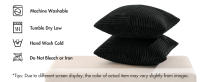 Funda De Cojín De Corduroy Negro Boho Decorativa Fundas De Cojines Suaves Para Sofá Estilo Sólido Cubiertas De Cojines Para Decoración Del Hogar - details 11