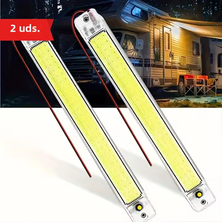Luz De Lectura Para Coche 12V 24V COB Alta Brillante 84LEDS Lámpara De Interior De Cabina Con Interruptor Para Furgoneta Camión Camión RV Camping - 1