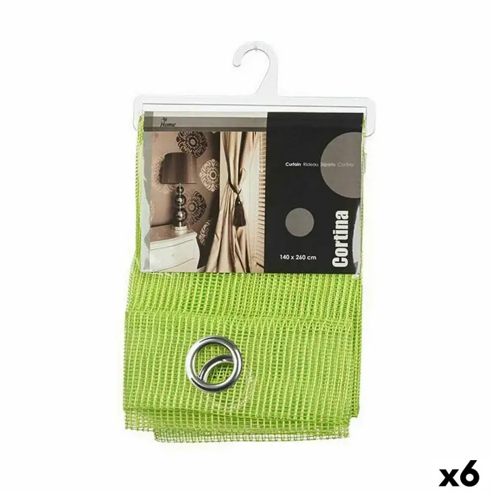 Cortina 140 x 260 cm Rejilla Verde (6 Unidades) - 1