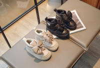 Botas De Nieve Para Niñas Moda Gran Lazo Diseño Princesa Calientes Con Almohadilla De Goma Cierre Con Gancho Zapatos Infantiles - details 1