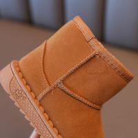 Botas De Nieve Para Niños Invierno Antideslizantes Color Sólido Calientes Con Patrón Suave Y Grueso Bajo Material De Suela RUBBER Talla True Fit Para Edad 4-6 - details 7