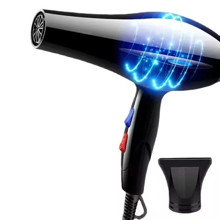 Secador De Pelo Profesional 2200W Calentamiento Rápido Ajuste Caliente Frío Iónico Secado Rápido Para El Hogar Con Manillar Desplegable Y Motor DC - 1