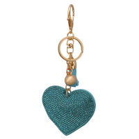 Llavero De Corazón De Cuero Con Borla Y Diamantes Para Mujeres Y Niñas Accesorios Para Bolso Y Mochila Llavero Clásico De Forma De Corazón - details 15
