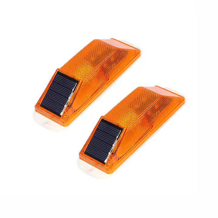2Pcs Lámpara De Advertencia Solar LED Recargable Luz De Seguridad Para Conducción Nocturna Control De Chip Accesorios De Auto - 1