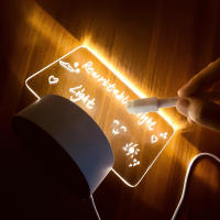 Tablero De Notas Creativo Con Luz Nocturna LED USB Tablero De Mensajes Luz De Navidad Con Pluma Regalo Para Niños Novia Decoración Luz Nocturna - details 6