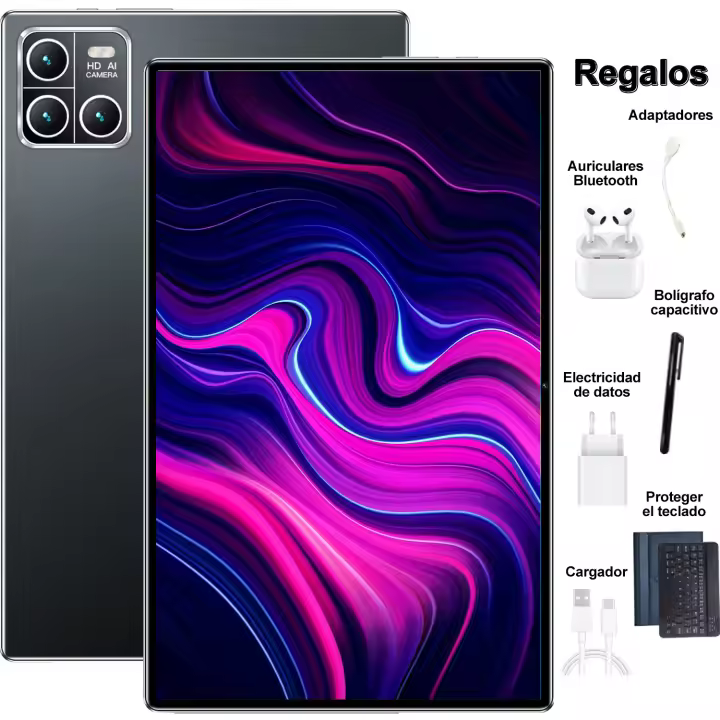 5G 2025 nueva tableta de 10.1 pulgadas Android 16GB Ram 1TB Rom 20000mah WiFi 14 tableta nuclear PC Network pantalla de alta definición 5K Regalo de pantalla de alta definición integral ligero portátil - 1