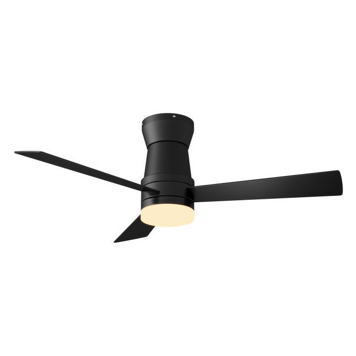 Ventilador de techo Superaly negro con iluminación y control remoto, 3 aspas de madera natural, silencioso, diámetro… — oferta en Miravia