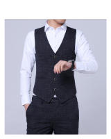 Traje De Three-piece Elegante Para Novio 2024 Con Chaleco Y Pantalones De Alta Calidad Para Bodas Y Negocios Estilo Inglés M-5XL - details 6