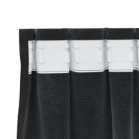 Cortinas Opacas vidaXL con Cinta Superior 2 pcs de Terciopelo Negro - details 3