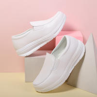 Zapatillas De Deporte Para Mujer En Color Blanco Casual Transpirables Zapatos De Plataforma Planas Para Caminar Y Correr - details 6