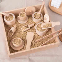 Juego De Rompecabezas Sensorial Montessori Set De Cocina Simulado Juguetes De Madera Para Educación Temprana Experiencia Familiar Edad Infantil - details 1