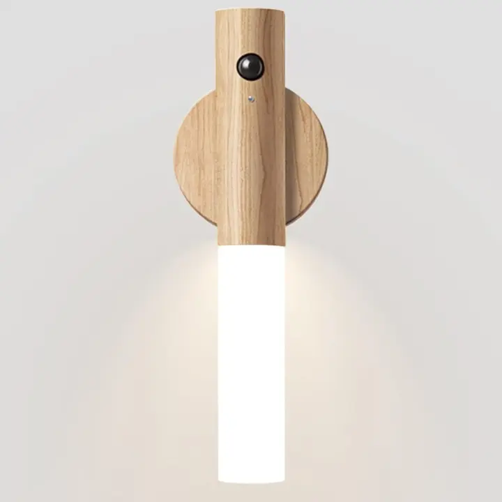 Lámpara De Pared Recargable Con Sensor De Movimiento Luz Nocturna Mágnetica Para Dormitorio Y Escaleras Material ABS LED Moderno - 1