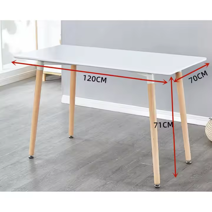 1 Mesa de comedor nórdica de 120cm para cocina, o 4 sillas escritorio de estudio para el hogar, mesa de centro de madera moderna, mesa Rectangular de oficina y conferencia, 60 70 80CM - 1