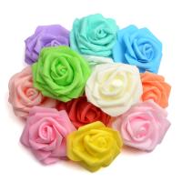 50pcs Rosas Blancas De Esponja PE Artificiales De 6cm Para Decoración De Casamiento Y Manualidades DIY Flores Falsas Para Hogar - details 1